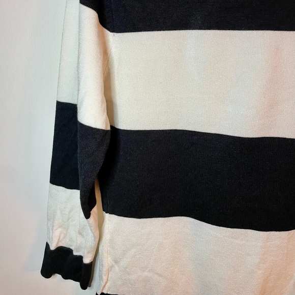 Ampersand & Ave black and off white block stripe sweater XL - Picture 13 of 13